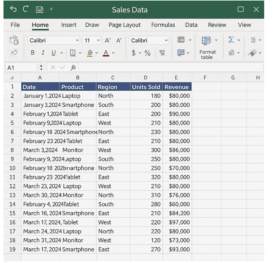 Insert Pivot Table Excel